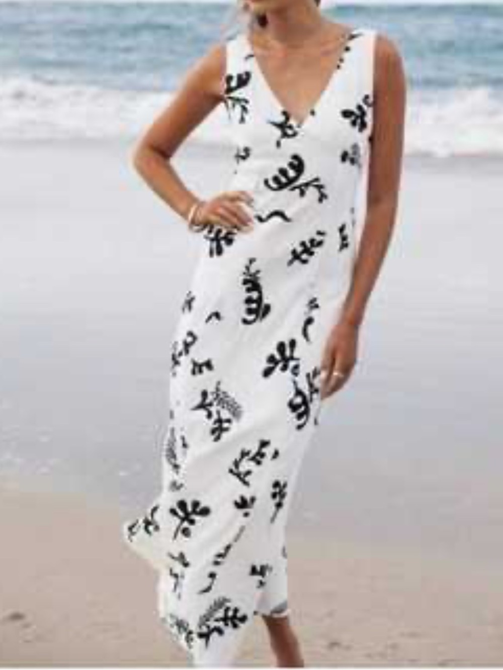 •nwt• Paper Heart Linen Blend Botanical Maxi Dress